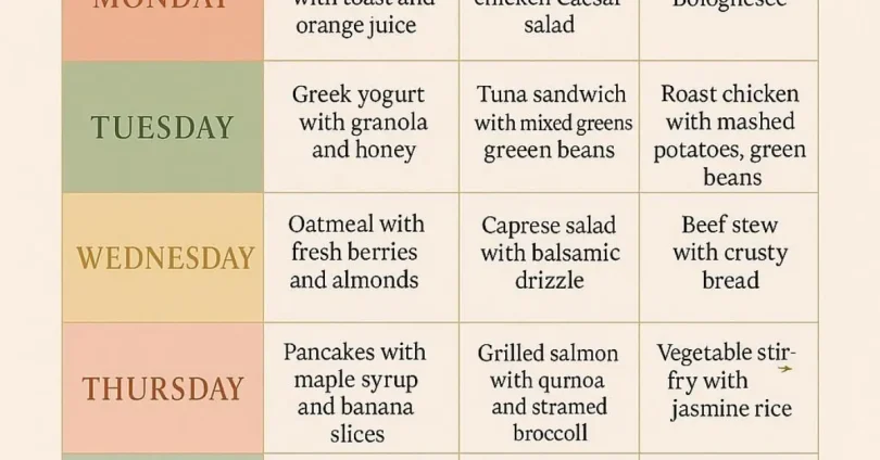 simple meal planning